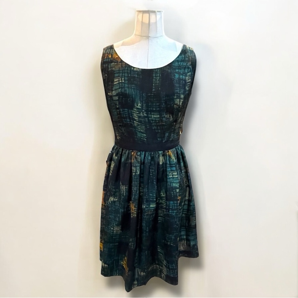 Kensie Green & Black Women's A-line Sleeveless Dress - Size 6